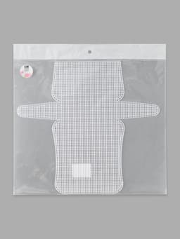 Канва-основа для вышивания сумки, пластиковая, 33.5×35.5 см, 2×2 мм, цвет белый