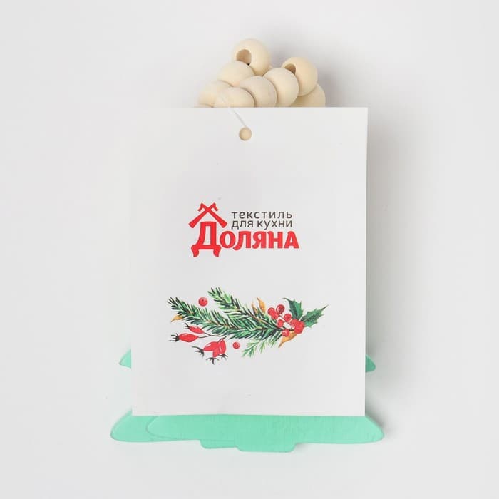 Кольца для салфеток «Ёлочка», набор 2 шт., 6×7 см, деревянные, зелёные