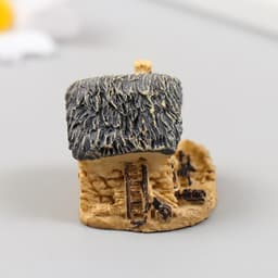 Фигурка для флорариума полистоун «Домик с соломенной крышей», 4×3.2×3.2 см, МИКС