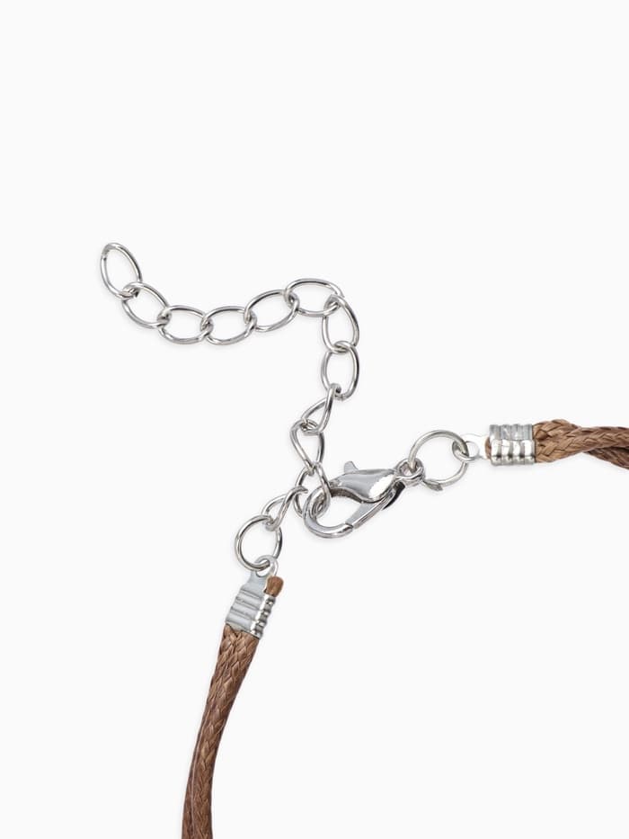 Браслеты на ногу «Ракушки», набор 2 шт. L=28 см, белые, коричневый в серебре