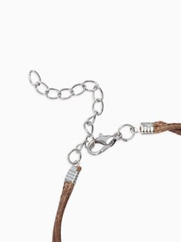 Браслеты на ногу «Ракушки», набор 2 шт. L=28 см, белые, коричневый в серебре