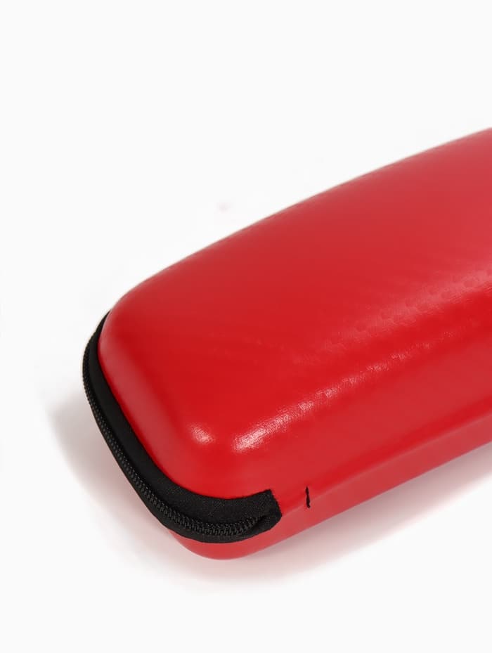 Футляр для очков на молнии, длина 16 см, цвет красный