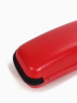 Футляр для очков на молнии, длина 16 см, цвет красный