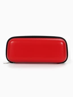 Футляр для очков на молнии, длина 16 см, цвет красный