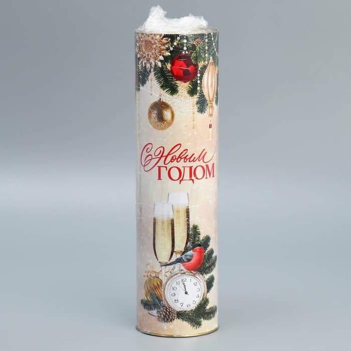 Тубус под бутылку «С Новым годом», 34.5×12.5×12.5 см