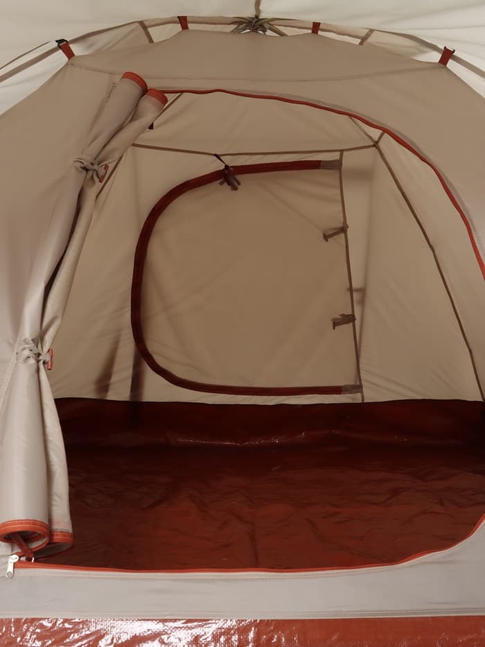 Палатка туристическая 4-местная maclay katun ume cool 4, 380×210×135 см, трекинговая, двухслойная, с тамбуром, бежевая