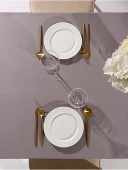 Скатерть «Этель» ECO, 136×180±6 см, 70% хлопок, 30% лён, 190 г/м², серая