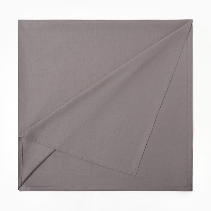Скатерть «Этель» ECO, 136×180±6 см, 70% хлопок, 30% лён, 190 г/м², серая