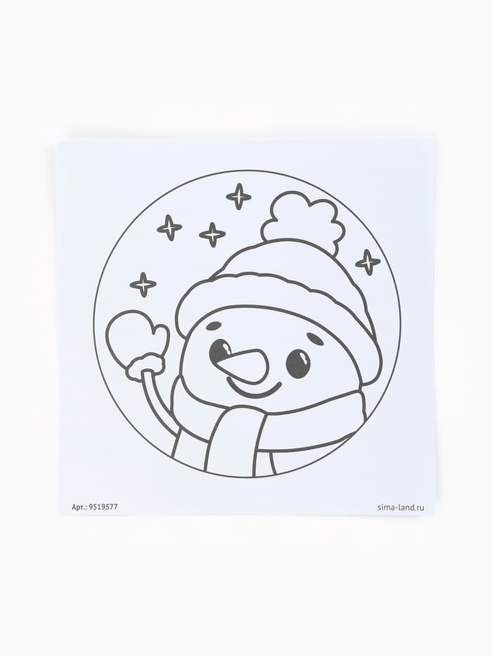 Ковровая вышивка «Снеговик», набор для творчества