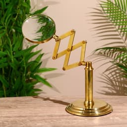 Лупа настольная «Зиг-заг», 20 см, латунь