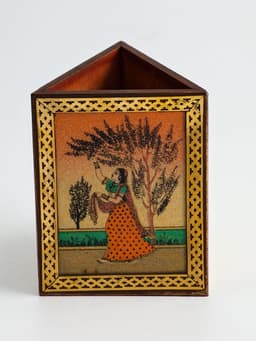 Подставка под карандаши «Индия», 9×9×11.5 см, дерево шишам, МИКС