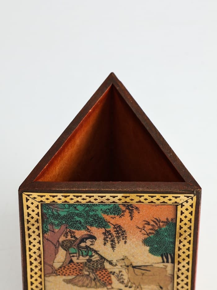 Подставка под карандаши «Индия», 9×9×11.5 см, дерево шишам, МИКС