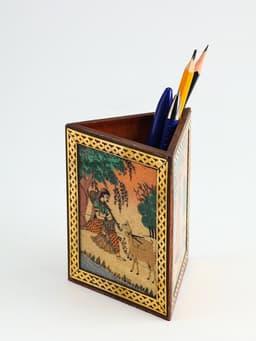 Подставка под карандаши «Индия», 9×9×11.5 см, дерево шишам, МИКС