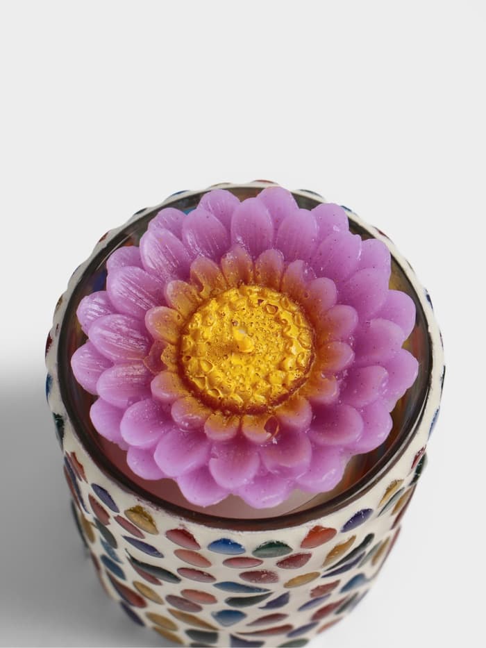 Набор свечей «Сандал. Жасмин», 5 шт., 2 подсвечника