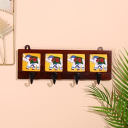 Вешалка «Караван. Слоны», 22×4×12 см, 4 крючка, дерево, МИКС