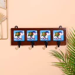 Вешалка «Караван. Слоны», 22×4×12 см, 4 крючка, дерево, МИКС