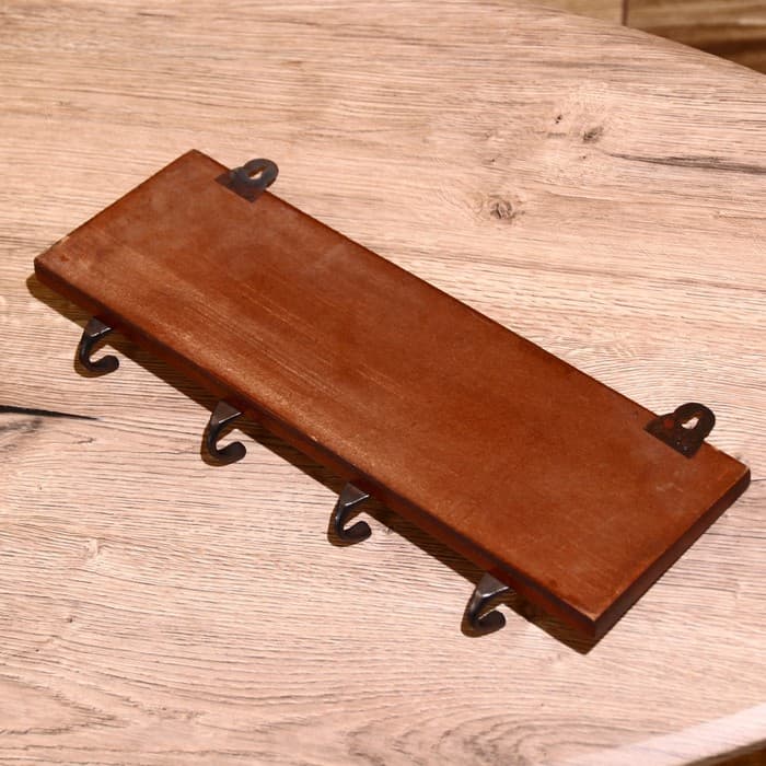 Вешалка «Караван. Слоны», 22×4×12 см, 4 крючка, дерево, МИКС