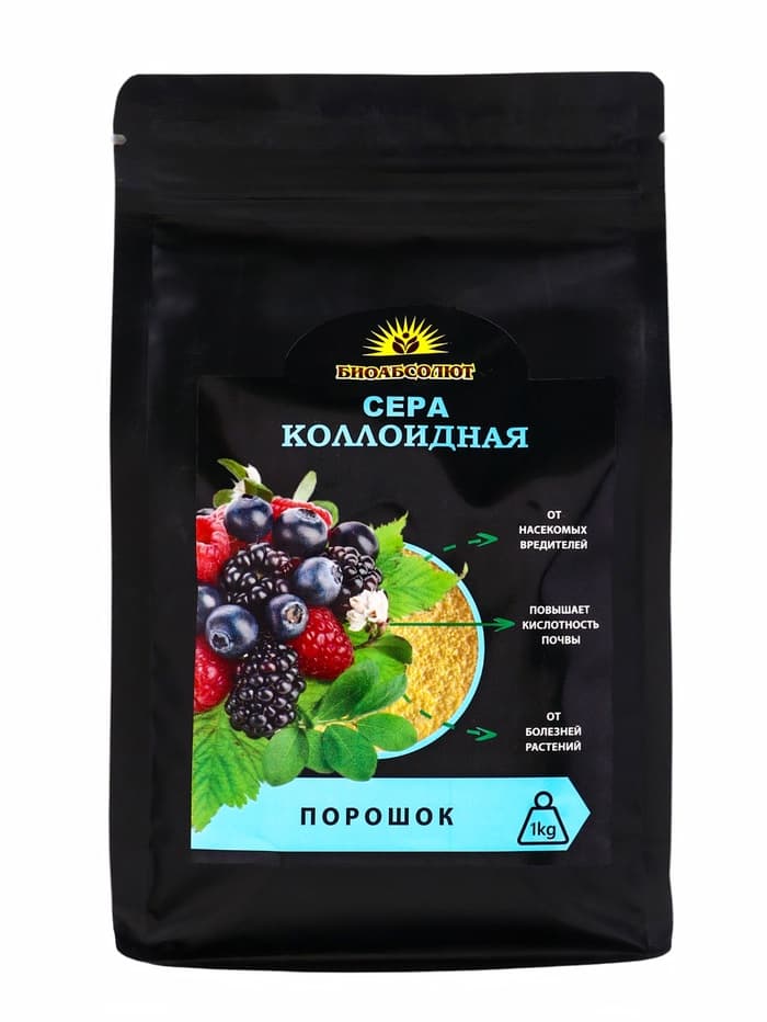 Средство для борьбы с болезнями и вредителями «Сера коллоидная», порошок, 1 кг