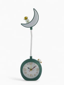 Часы - будильник «Полумесяц», детские, подсветка, 2 режима, циферблат d=9 см, 9.8×31.5 см