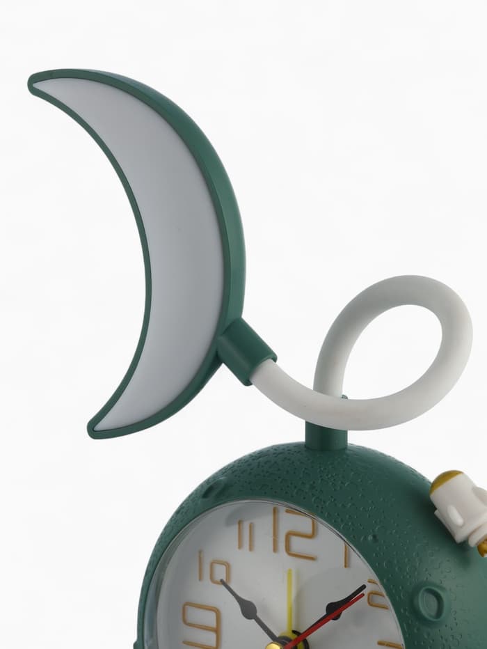 Часы - будильник «Полумесяц», детские, подсветка, 2 режима, циферблат d=9 см, 9.8×31.5 см