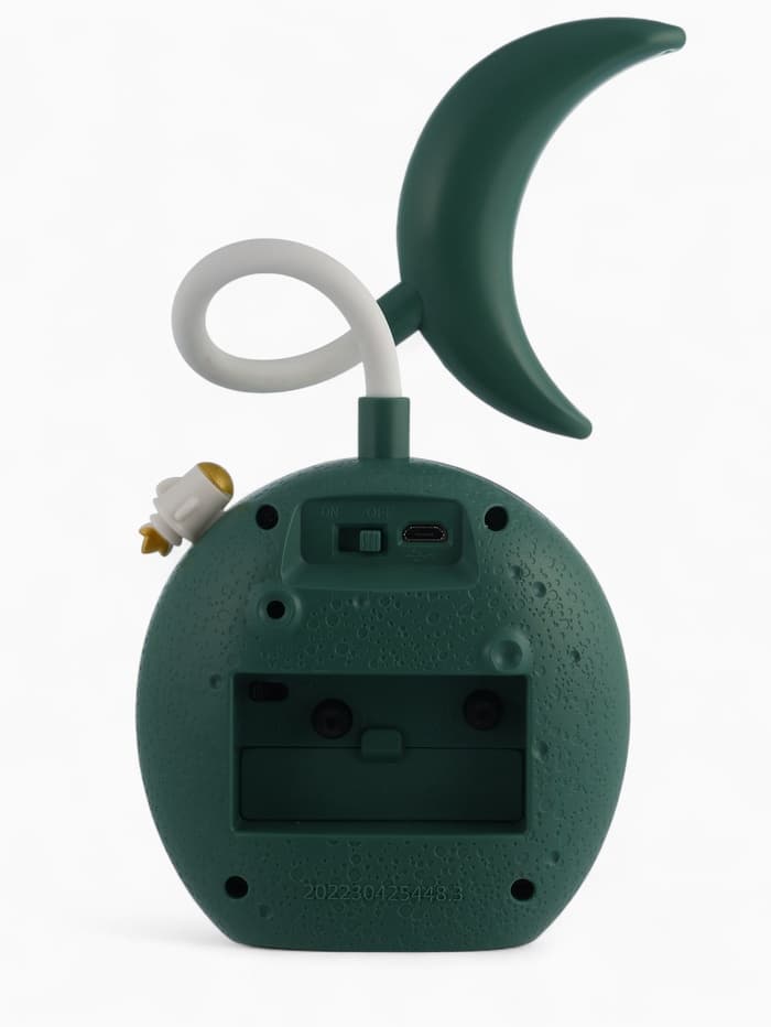 Часы - будильник «Полумесяц», детские, подсветка, 2 режима, циферблат d=9 см, 9.8×31.5 см