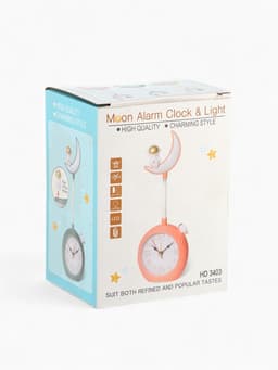 Часы - будильник «Полумесяц», детские, подсветка, 2 режима, циферблат d=9 см, 9.8×31.5 см