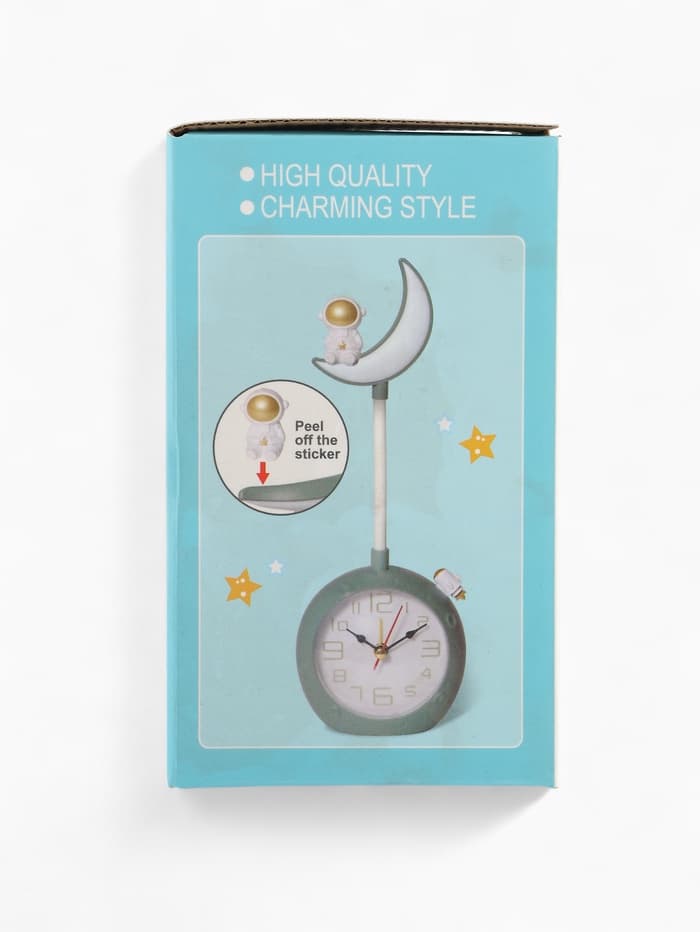 Часы - будильник «Полумесяц», детские, подсветка, 2 режима, циферблат d=9 см, 9.8×31.5 см