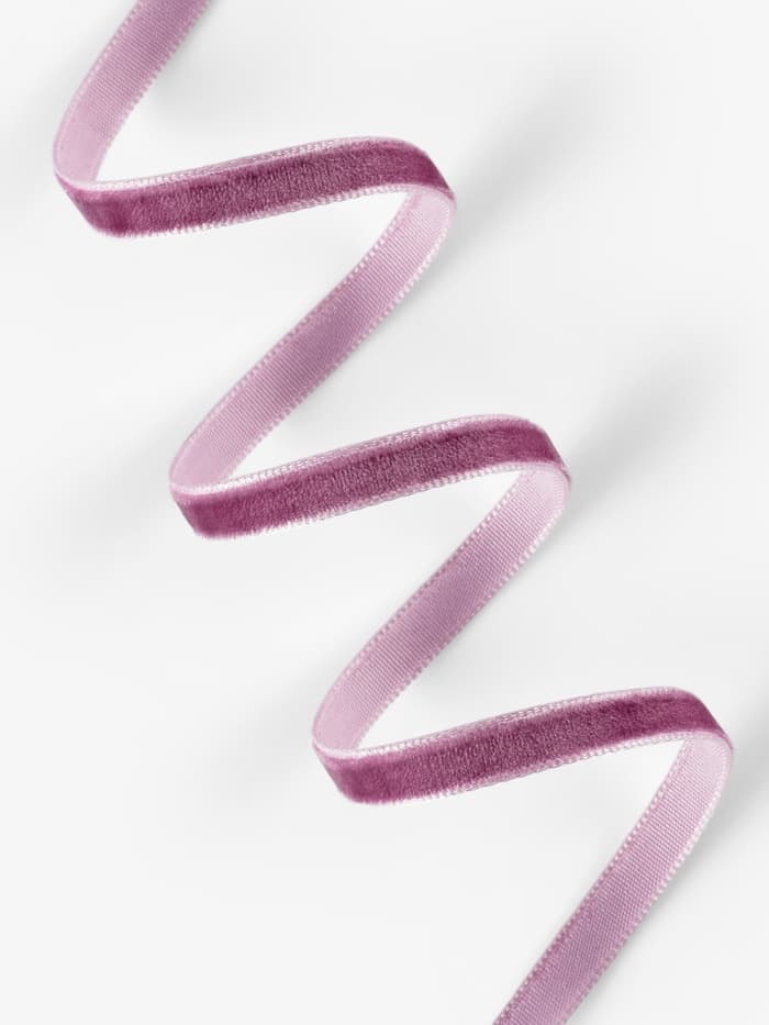Лента бархатная, 6 мм, 18±1 м, сиреневая №199