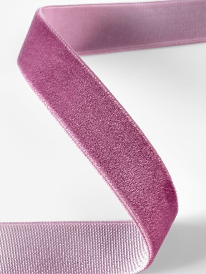 Лента бархатная, 15 мм, 18±1 м, сиреневая №199