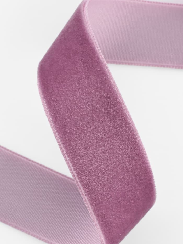 Лента бархатная, 20 мм, 18±1 м, сиреневая №199