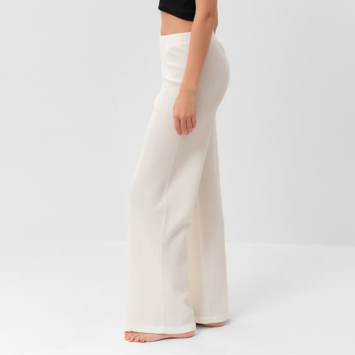 Брюки домашние женские KAFTAN Basic line, размер 48, молочные