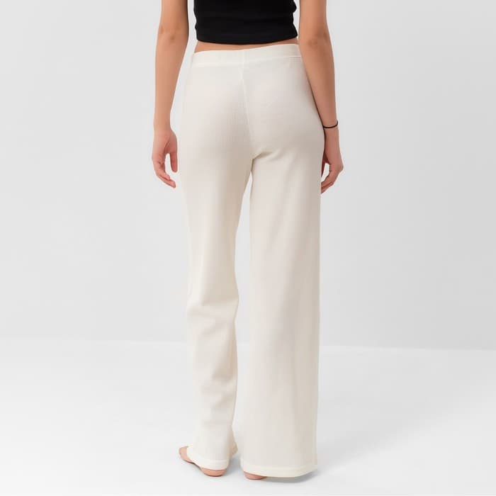 Брюки домашние женские KAFTAN Basic line, размер 48, молочные