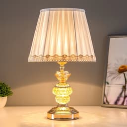 Лампа настольная с подсветкой «Лаура» 1×60 Вт E27 золото 25×25×41 см RISALUX