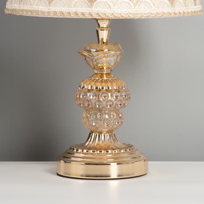 Лампа настольная с подсветкой «Лаура» 1×60 Вт E27 золото 25×25×41 см RISALUX