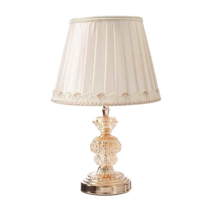 Лампа настольная с подсветкой «Лаура» 1×60 Вт E27 золото 25×25×41 см RISALUX