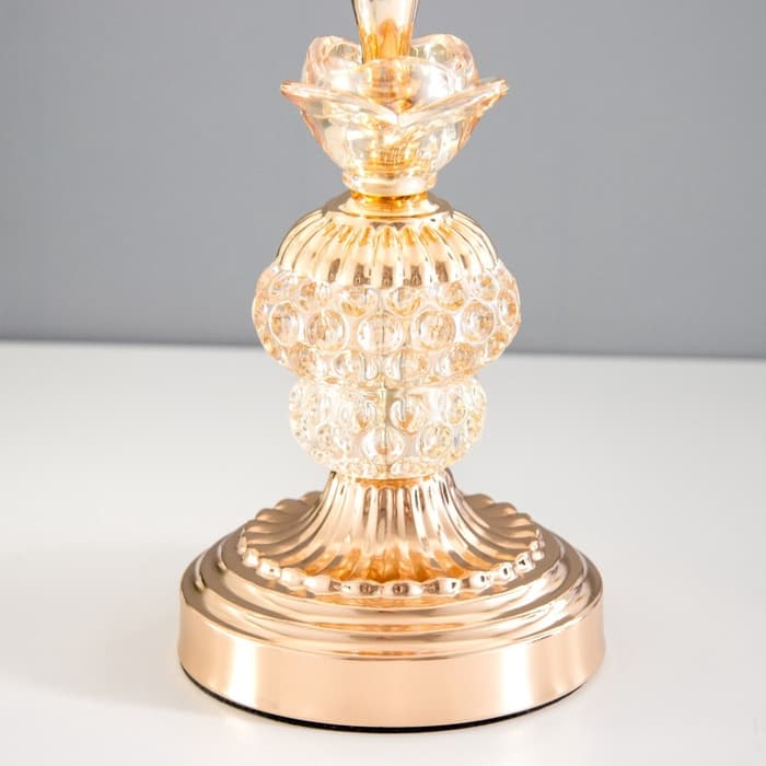 Лампа настольная с подсветкой «Лаура» 1×60 Вт E27 золото 25×25×41 см RISALUX