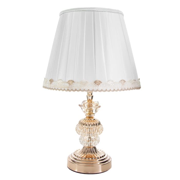 Лампа настольная с подсветкой «Лаура» 1×60 Вт E27 золото 25×25×41 см RISALUX