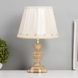 Лампа настольная с подсветкой «Лаура» 1×60 Вт E27 золото 25×25×41 см RISALUX