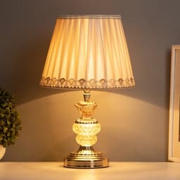 Лампа настольная с подсветкой «Лаура» 1×60 Вт E27 золото 25×25×41 см RISALUX