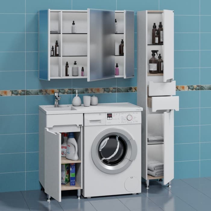 Тумба напольная «СаНта», под раковину «СаНта. Лондон 39», цвет белый