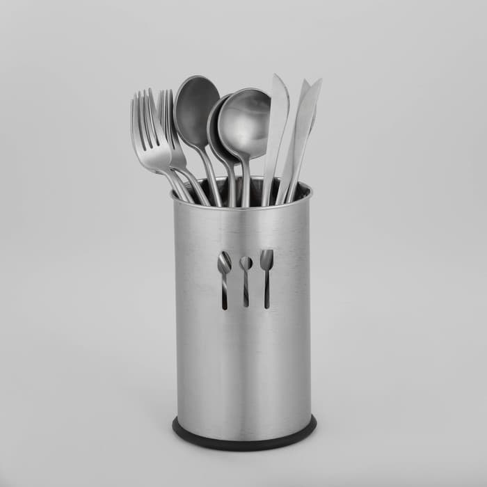 Подставка для столовых приборов Доляна «Индия», 10.5×18 см, нержавеющая сталь