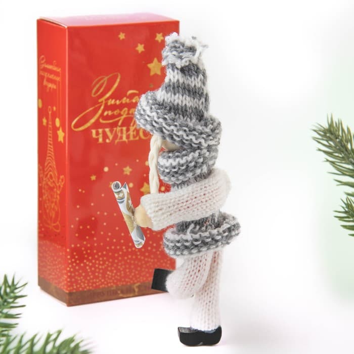 Ёлочная игрушка новогодняя «Снежных радостей», 14×7×3 см