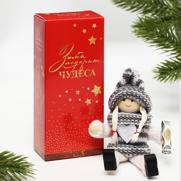 Ёлочная игрушка новогодняя «Снежных радостей», 14×7×3 см