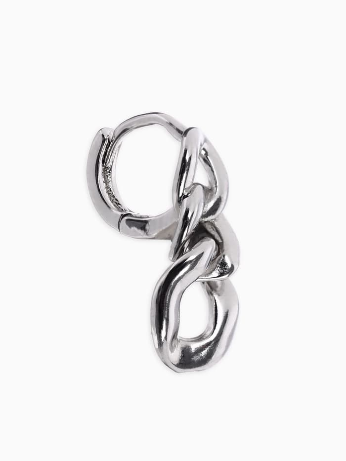 Пирсинг в ухо (хеликс) «Цепь», d=8 мм, цвет серебро