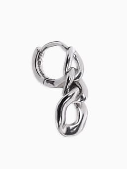 Пирсинг в ухо (хеликс) «Цепь», d=8 мм, цвет серебро