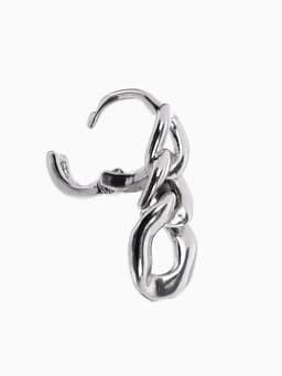Пирсинг в ухо (хеликс) «Цепь», d=8 мм, цвет серебро