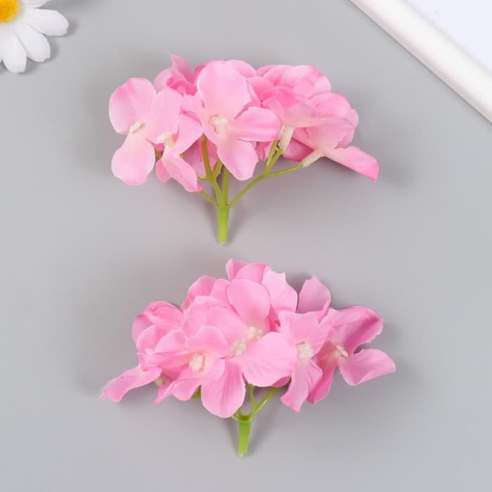 Цветы для декорирования «Гортензия», розовые, 10×10 см