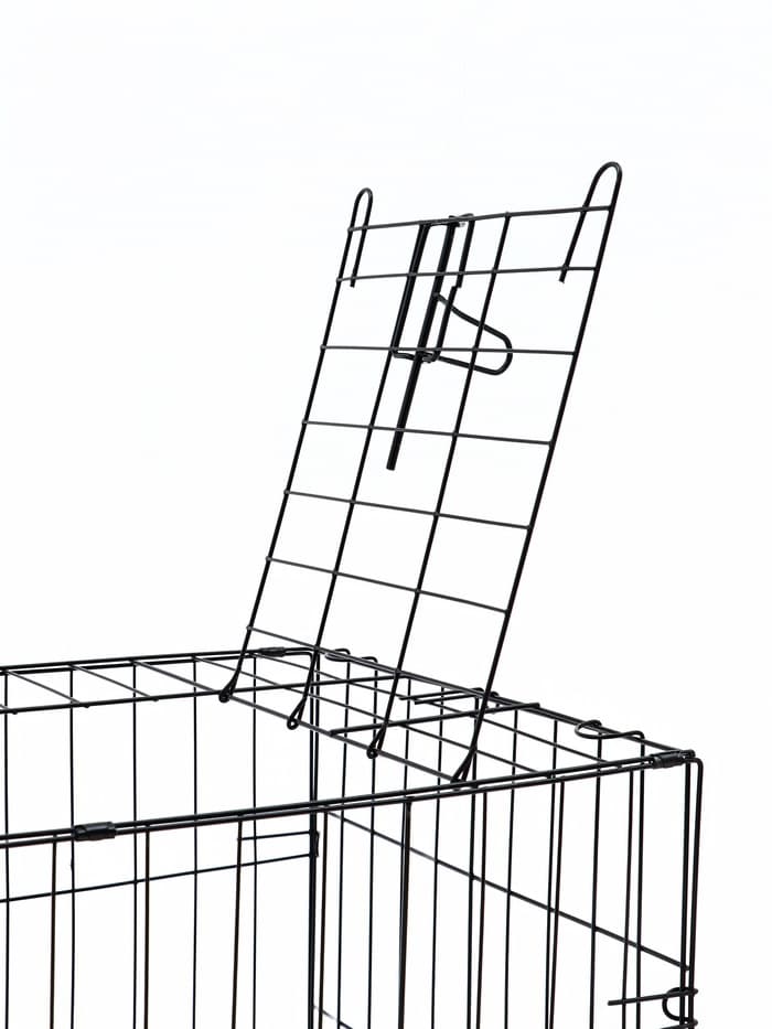 Клетка для собак, 61×42×50 см, металл, чёрная