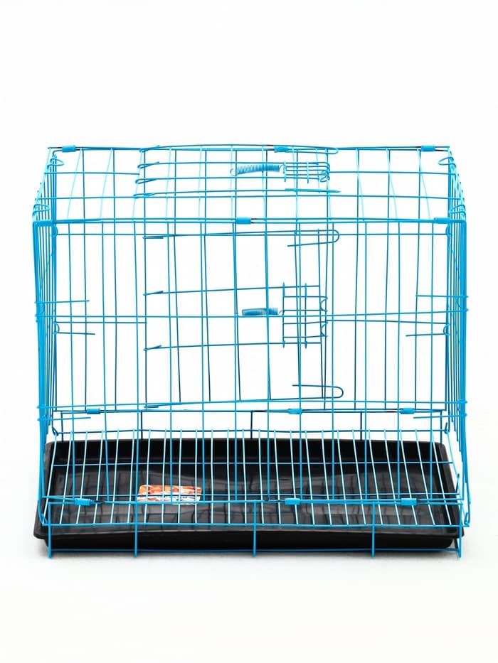 Клетка для собак 51×35×41 см, голубая