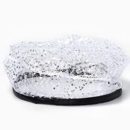 Берет прозрачный с пайетками, белый, р-р 56 см